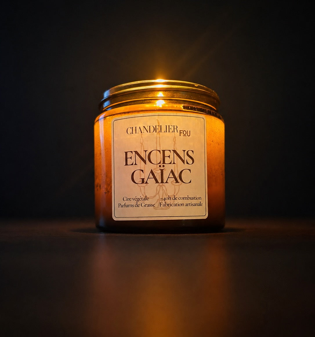 Bougie parfumée - Encens & Bois de gaïac