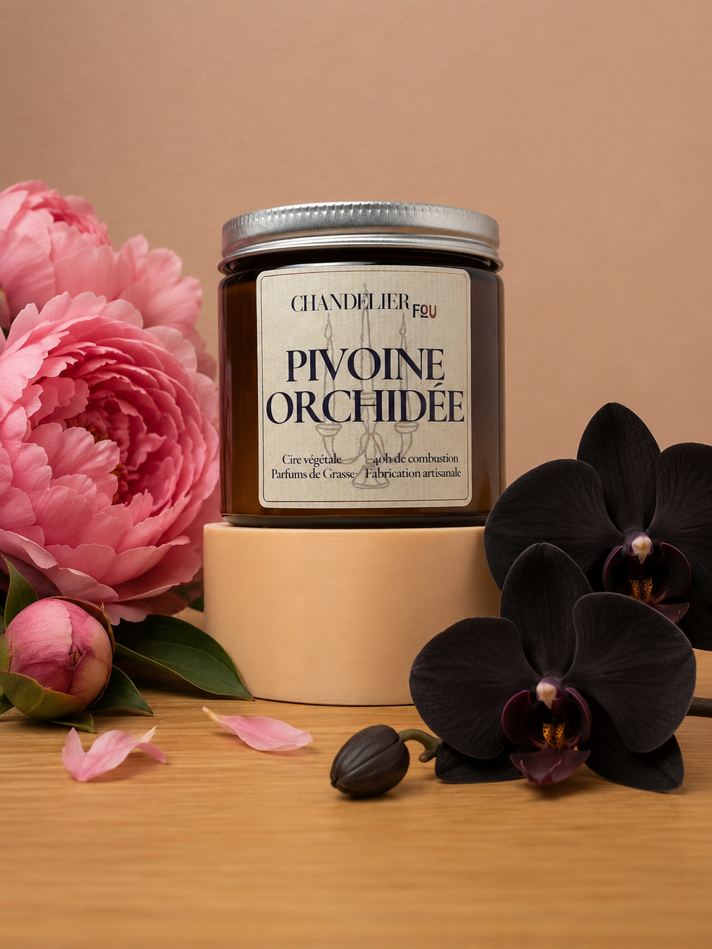 Bougie parfumée - Pivoine & Orchidée noire