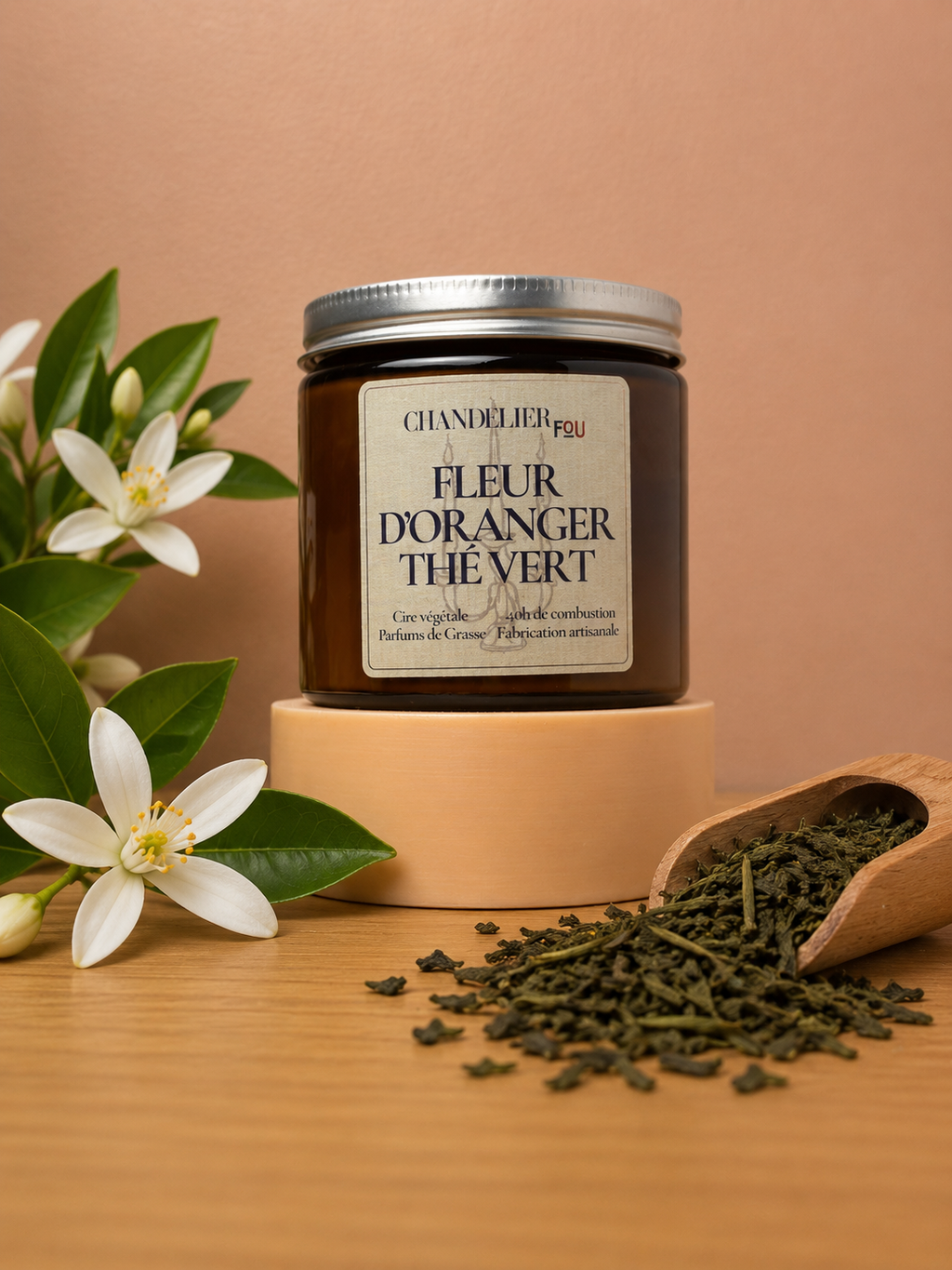 Bougie parfumée - Fleur d'oranger & Thé vert