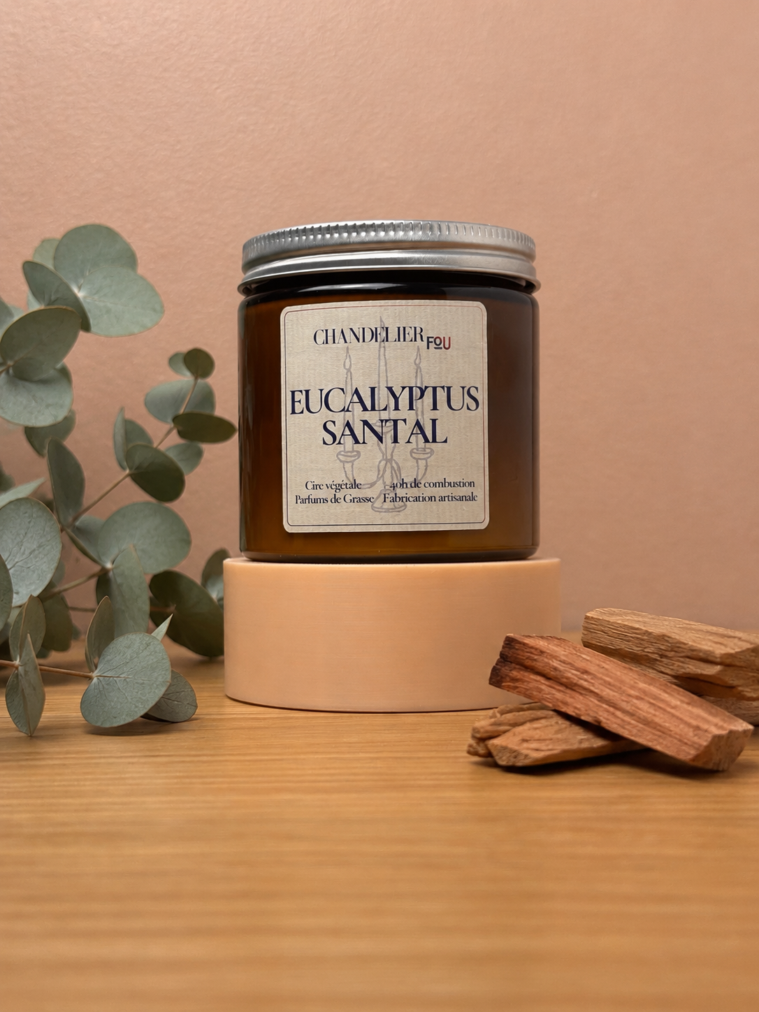 Bougie parfumée - Eucalyptus & Bois de santal